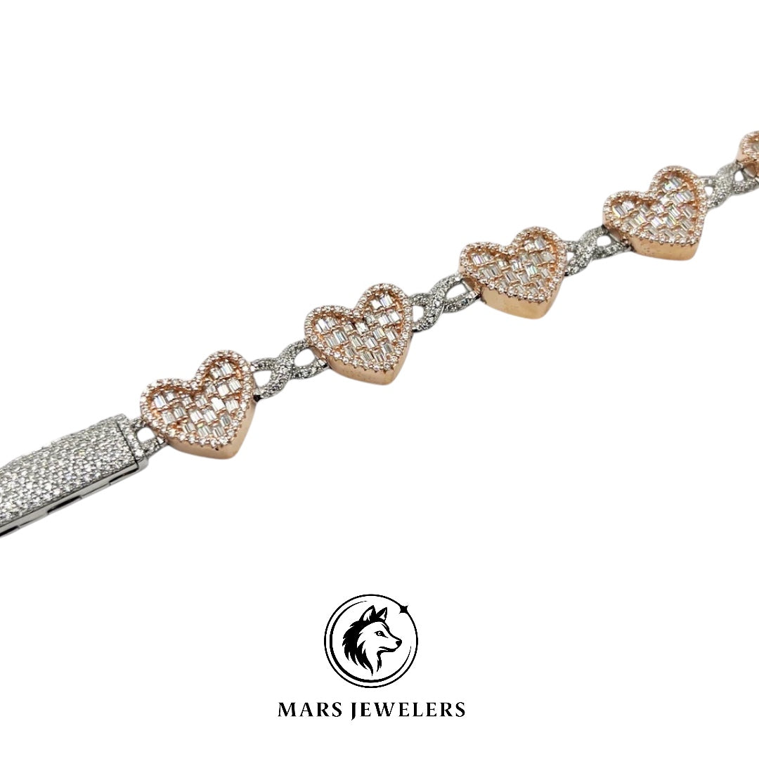 .925 Heart Baguette - Mars Jewelers