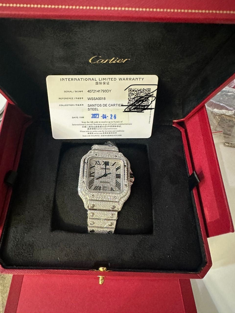 Bust Down Cartier Santos