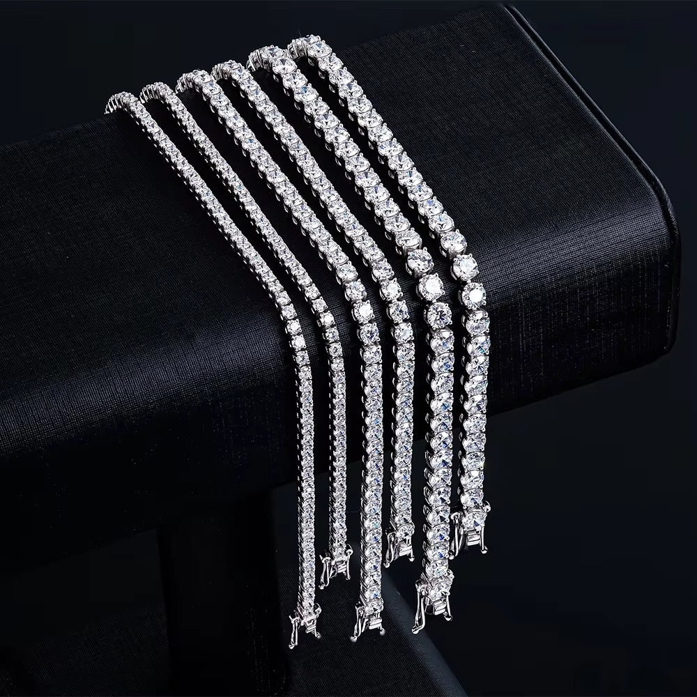 Lab Grown Stone Tennis Bracelet in .925 Sterling Silver