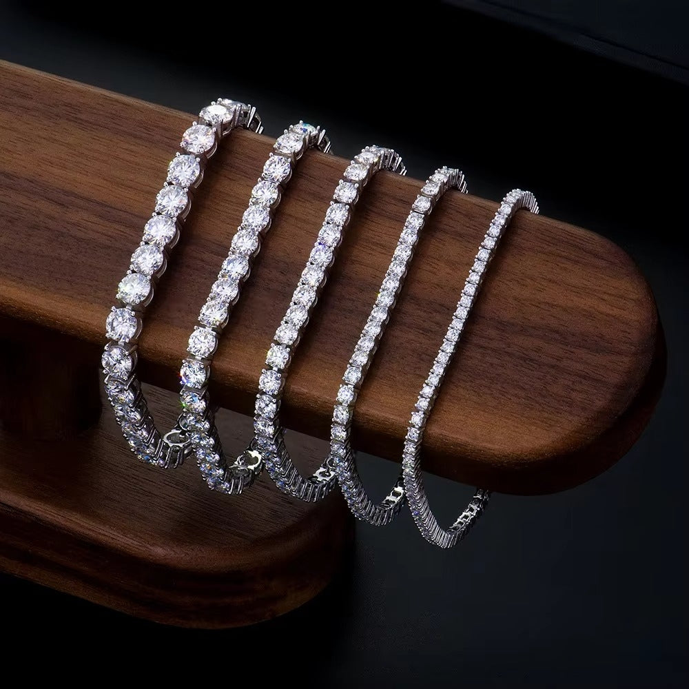 Lab Grown Stone Tennis Bracelet in .925 Sterling Silver
