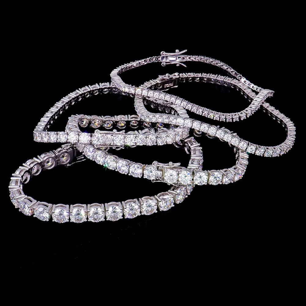 Lab Grown Stone Tennis Bracelet in .925 Sterling Silver