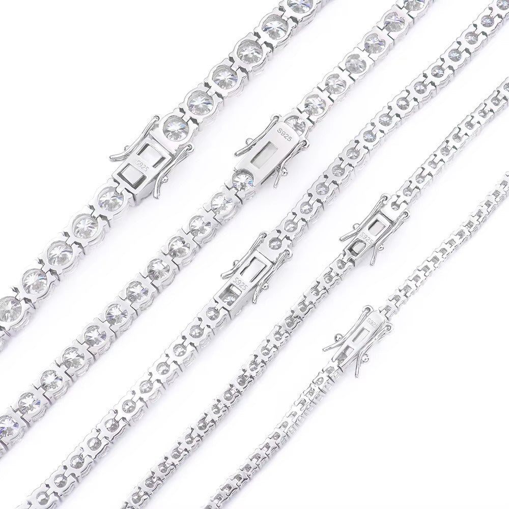 Lab Grown Stone Tennis Bracelet in .925 Sterling Silver