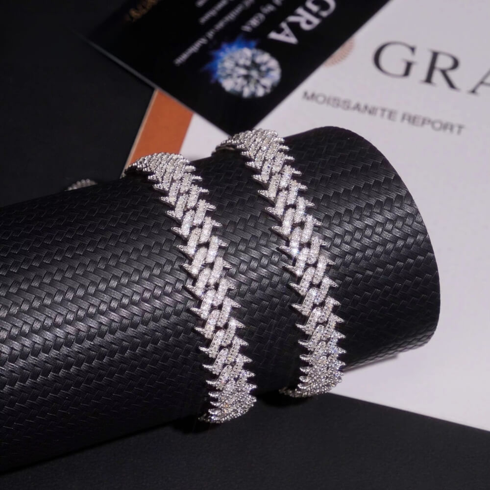 Spike Lab-Created Diamond Bracelet (.925 Silver)