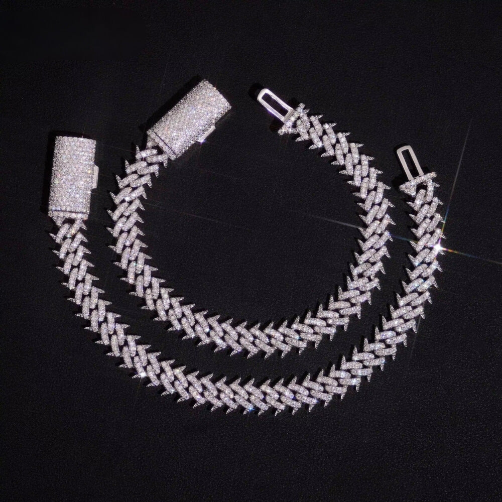 Spike Lab-Created Diamond Bracelet (.925 Silver)