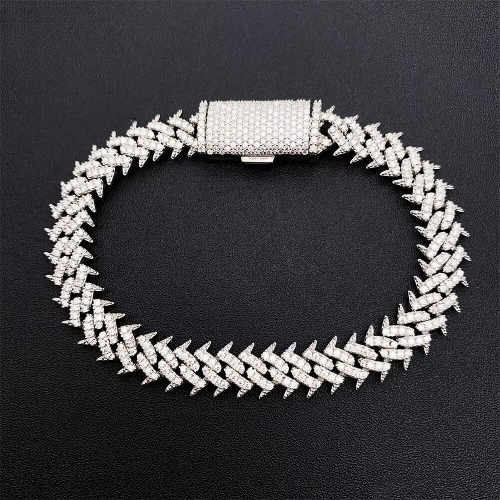 Spike Lab-Created Diamond Bracelet (.925 Silver)