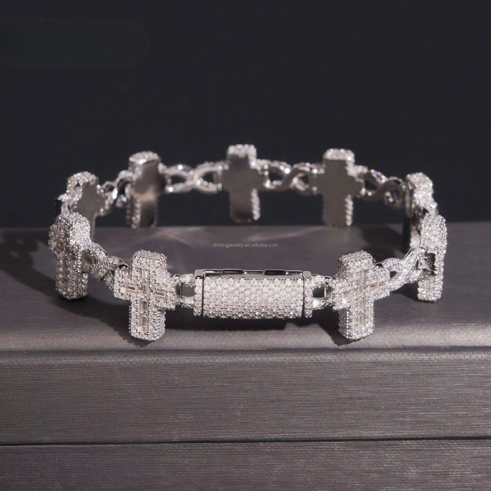 Infinity Cross Bracelet & Chain Set – VVS Lab Stone Jewelry | Mars Jewelers