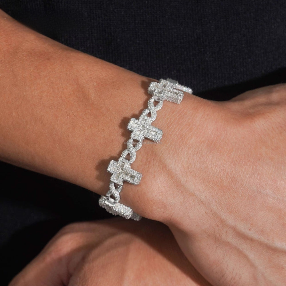 Infinity Cross Bracelet & Chain Set – VVS Lab Stone Jewelry | Mars Jewelers