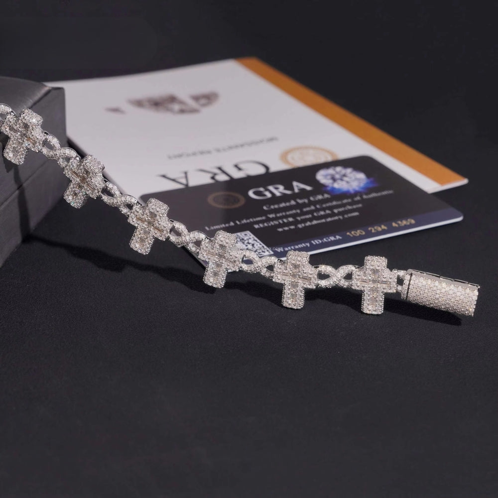 Infinity Cross Bracelet & Chain Set – VVS Lab Stone Jewelry | Mars Jewelers