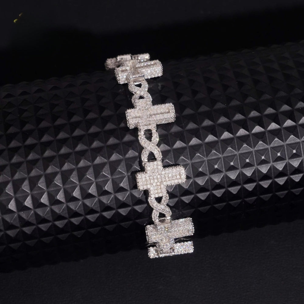 Infinity Cross Bracelet & Chain Set – VVS Lab Stone Jewelry | Mars Jewelers