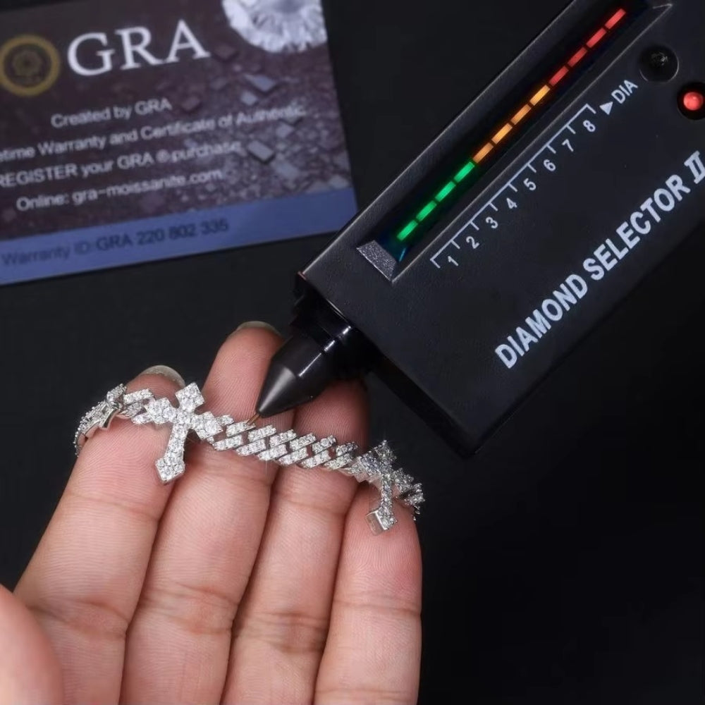 .925 Cross Cuban Bracelet