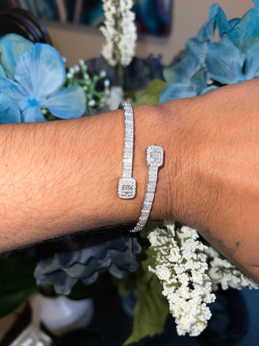 6-7.5" .925 Silver Iced Baguette - Mars Jewelers