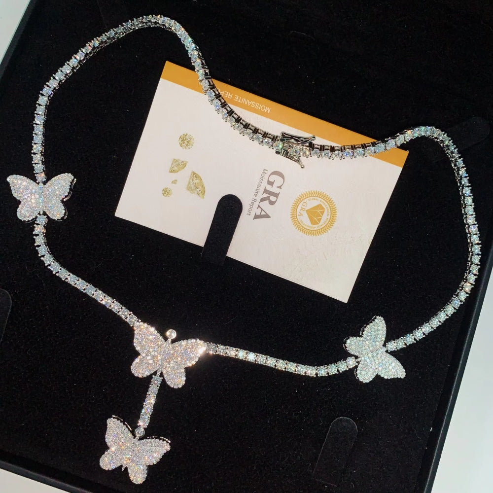 .925 Butterfly Lab Stone Tennis Chain