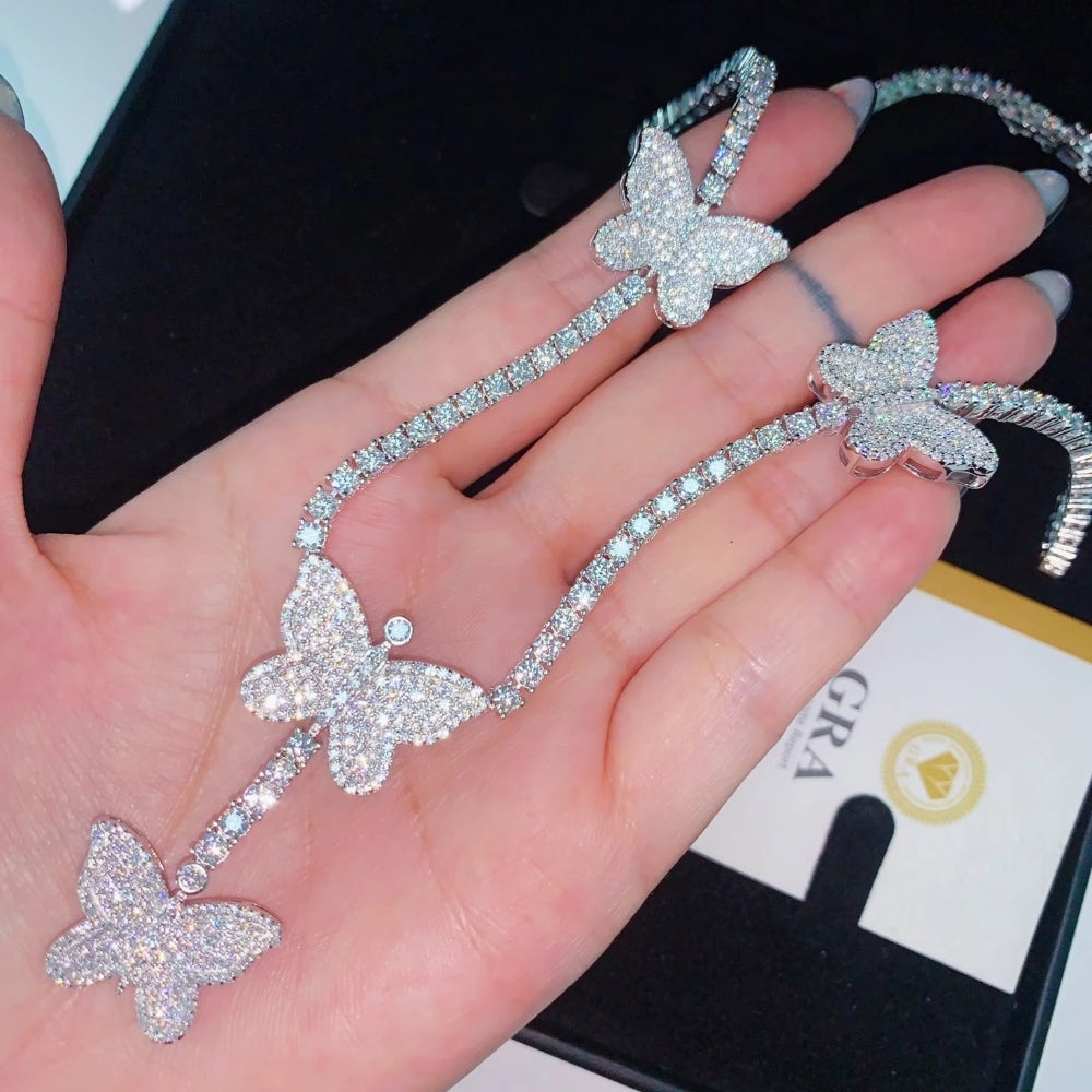 .925 Butterfly Lab Stone Tennis Chain