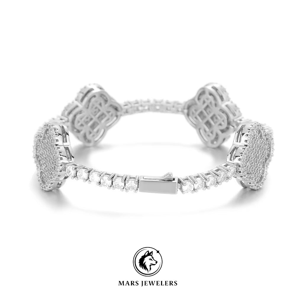 .925 Clover Tennis Bracelet