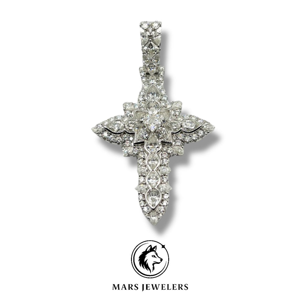 DESIGNER MULTI-CUT CROSS PENDANT