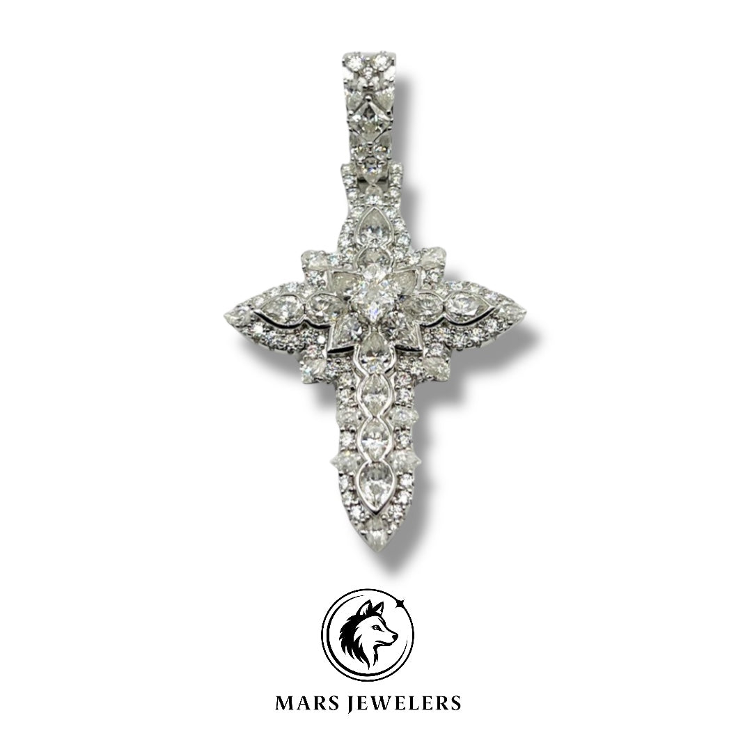 DESIGNER MULTI-CUT CROSS PENDANT