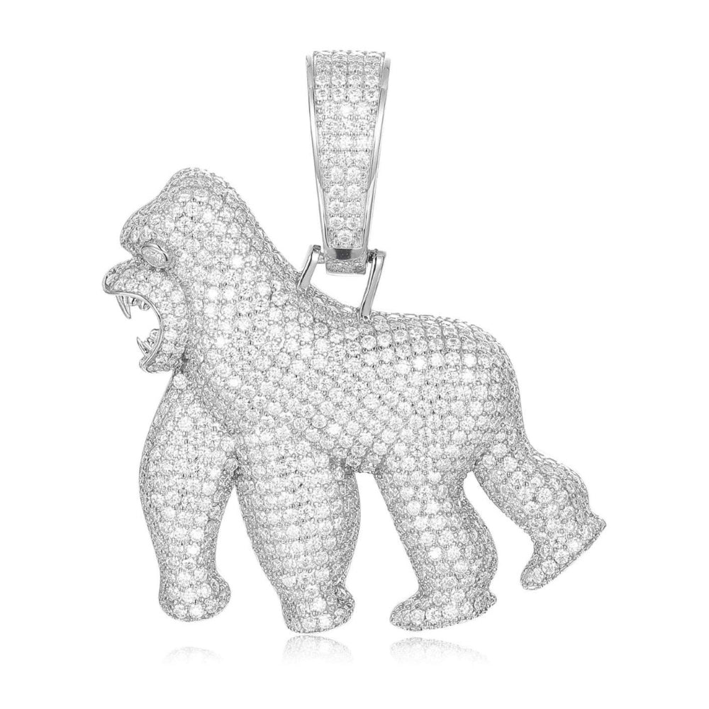 Iced-Out Gorilla Pendant
