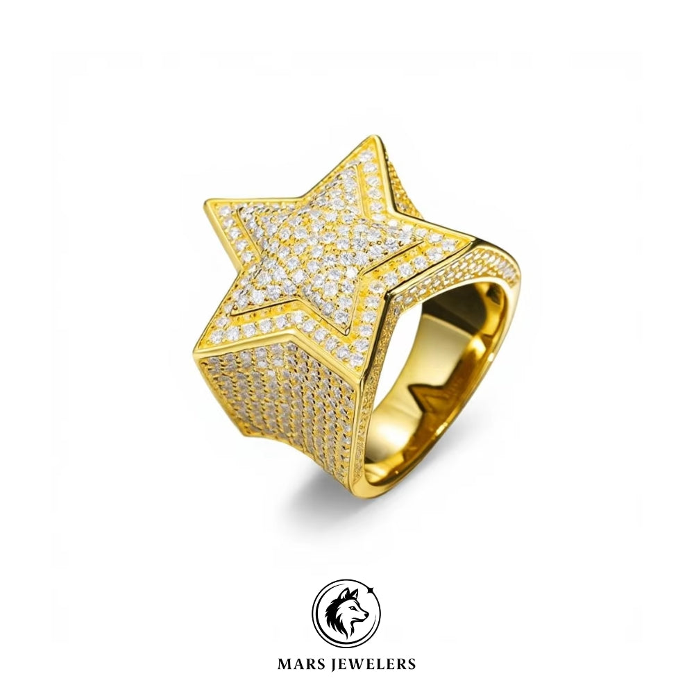 14k Gold Vermeil Star Ring