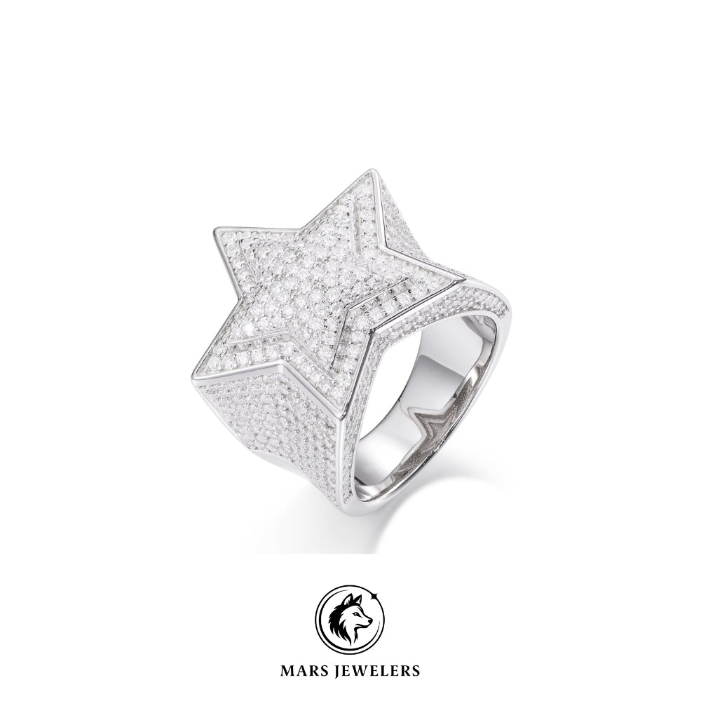 White Gold Vermeil Star