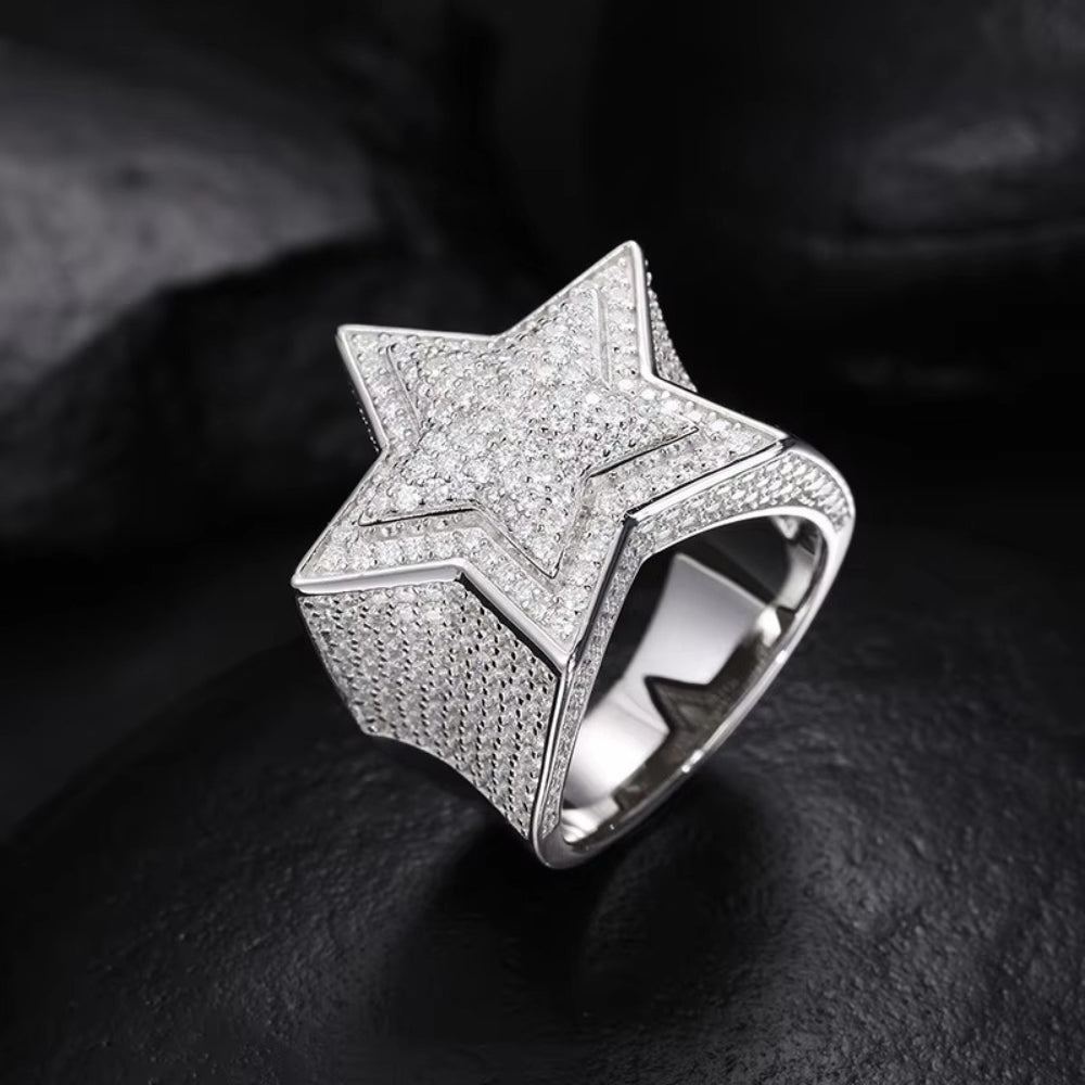 White Gold Vermeil Star