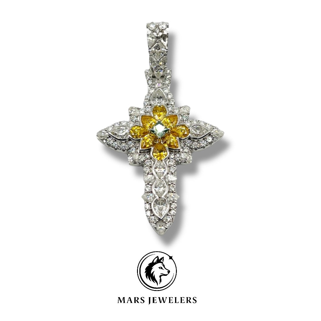 DESIGNER MULTI-CUT CROSS PENDANT