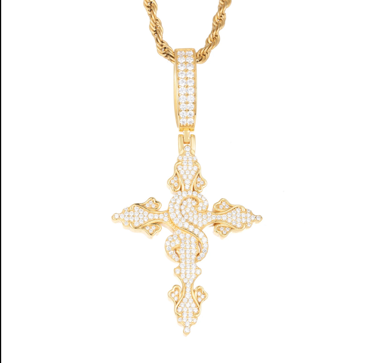 Dollar Sign Cross - Mars Jewelers