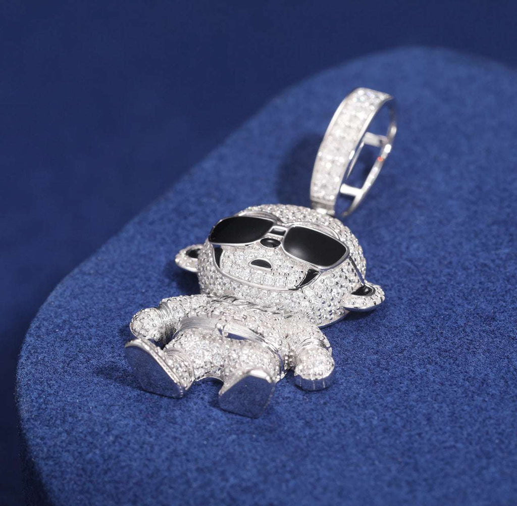 Iced Out Monkey With Glasses - Mars Jewelers