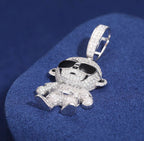 Iced Out Monkey With Glasses - Mars Jewelers