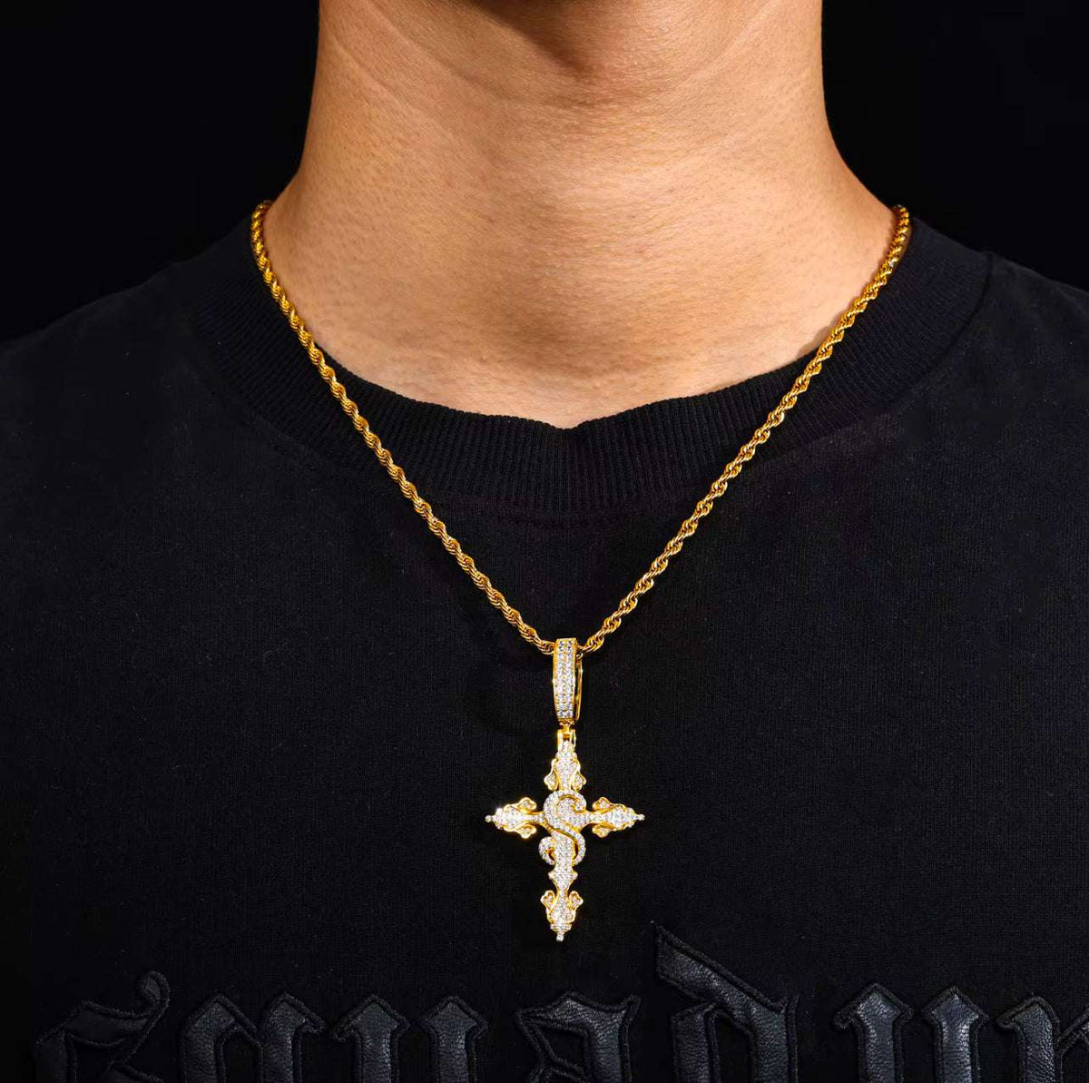 Dollar Sign Cross - Mars Jewelers