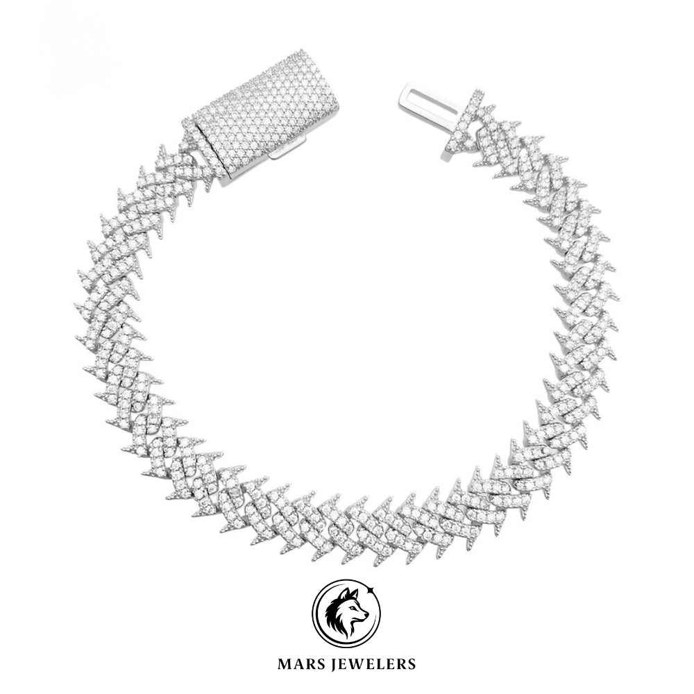 Spike Lab-Created Diamond Bracelet (.925 Silver)