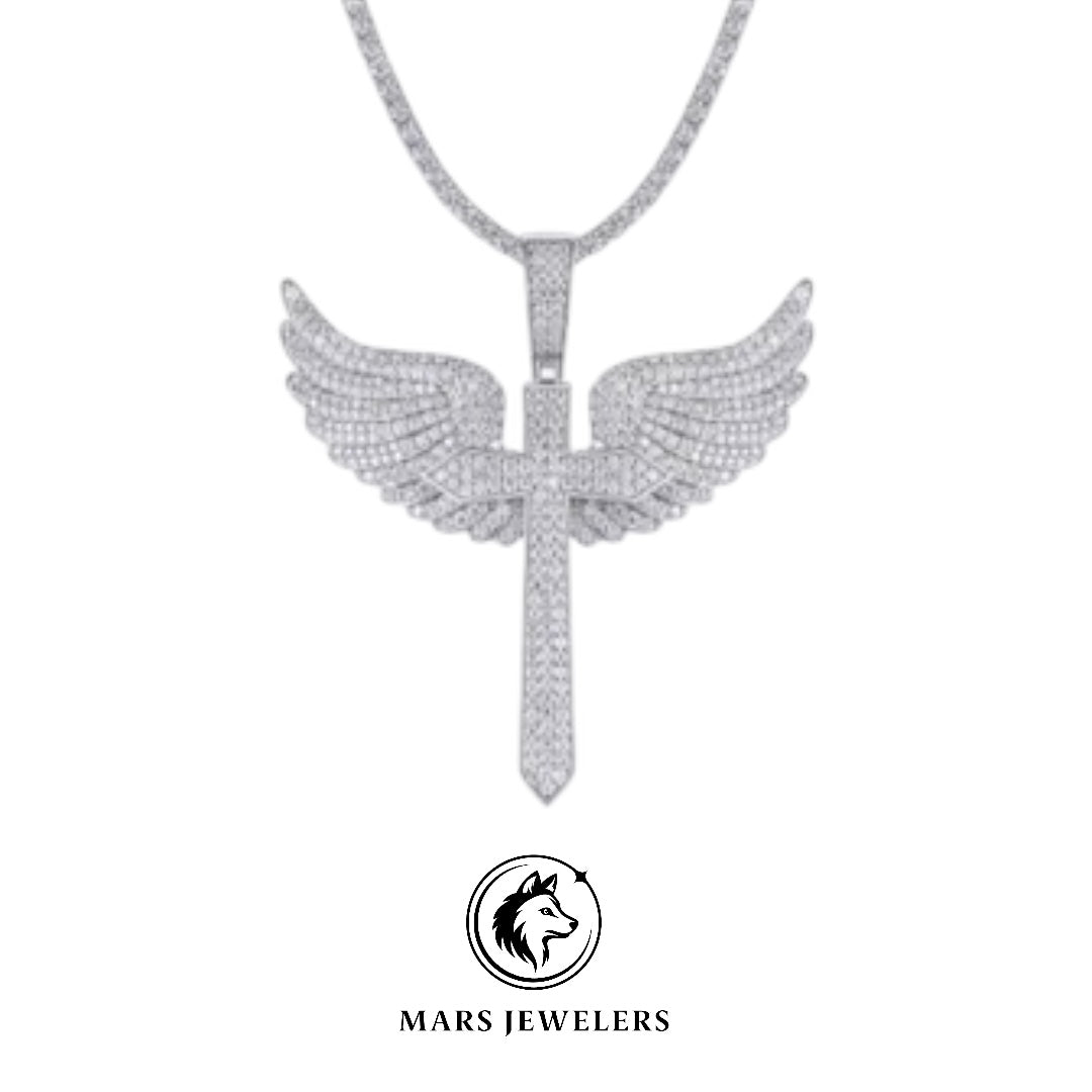Winged Cross Pendant - Mars Jewelers