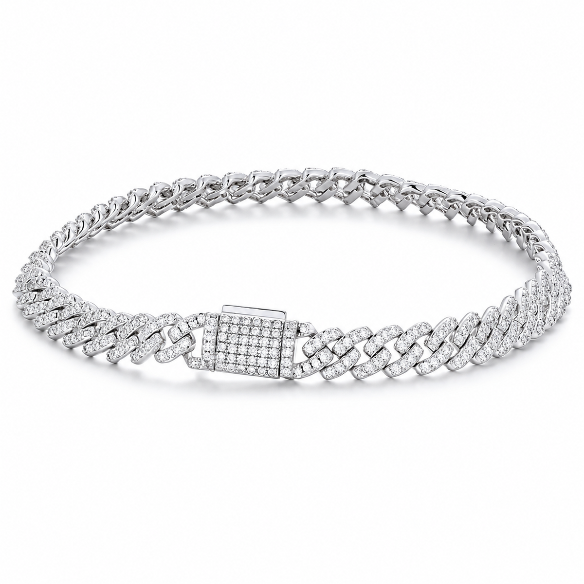 Cuban Bracelet — white — white background