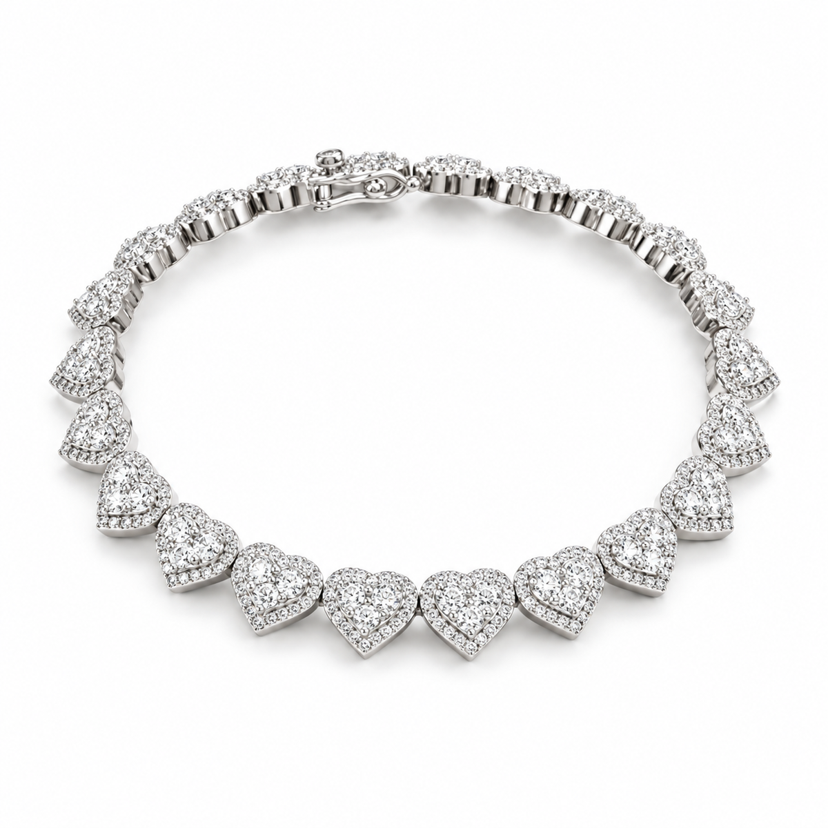 Eternity Heart Bracelet – Lab-Created Diamonds — main — white background