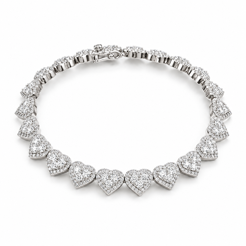 Eternity Heart Bracelet – Lab-Created Diamonds — main — white background