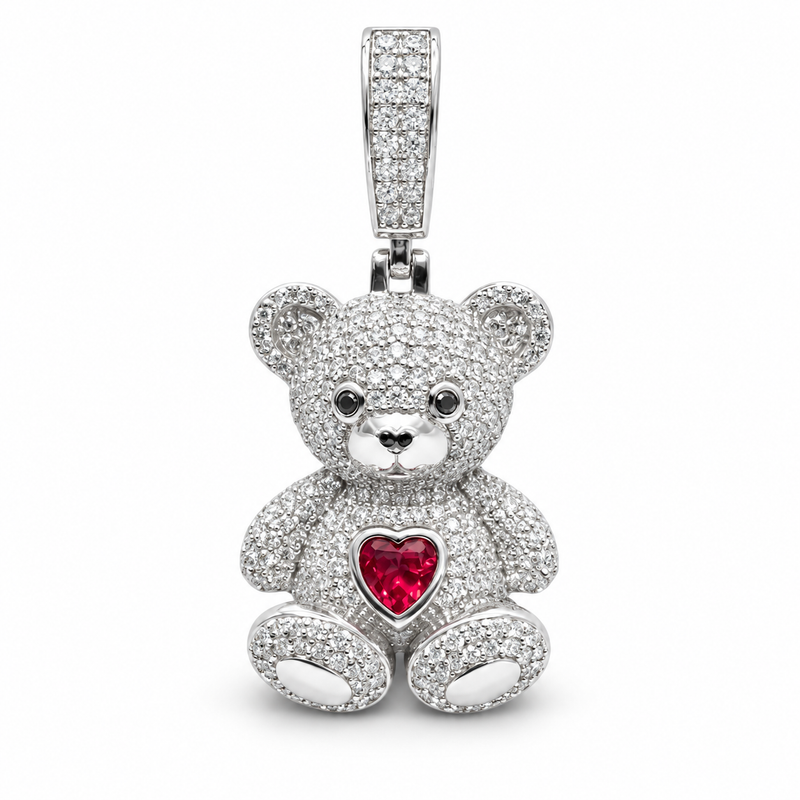 Heart Bear Pendant — main — white background