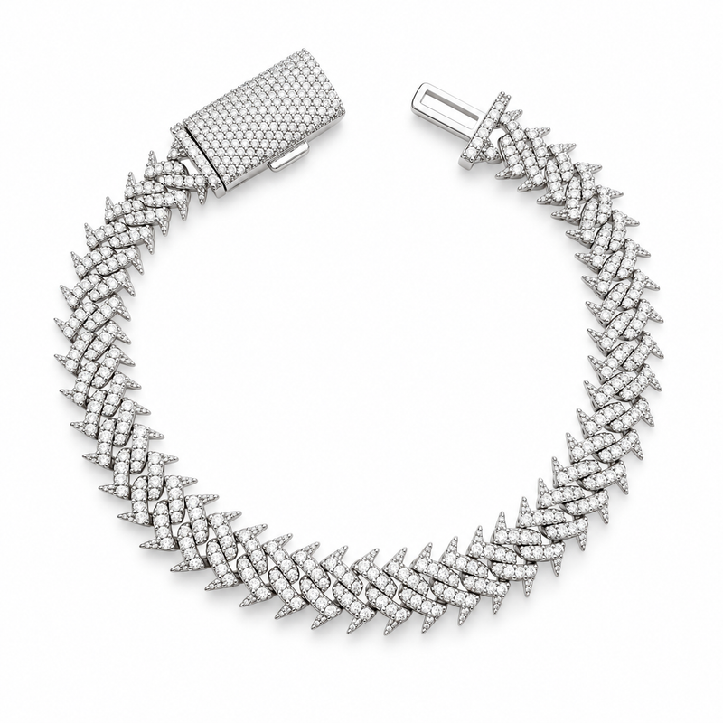 Spike Lab-Created Diamond Bracelet (.925 Silver) — main — white background