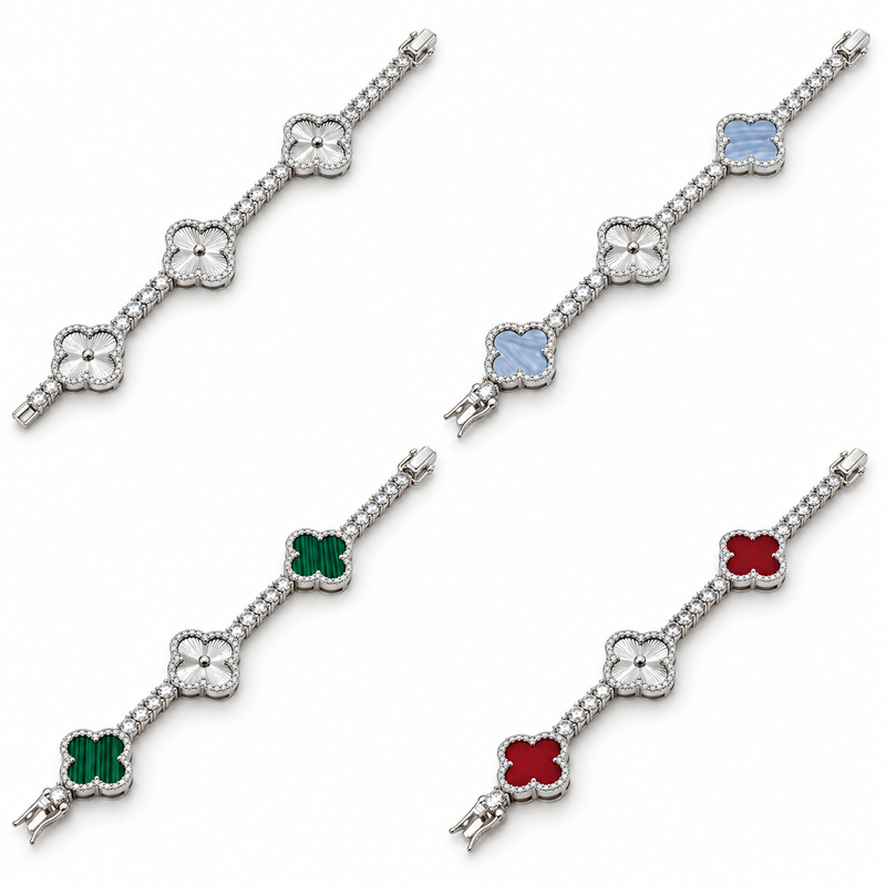 Clover tennis bracelet - available color options