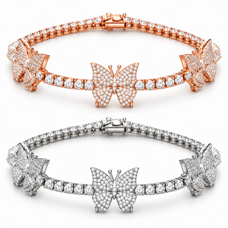 Butterfly tennis bracelet - available color options