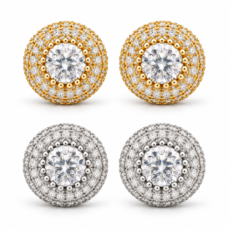 Circle halo earrings - available color options
