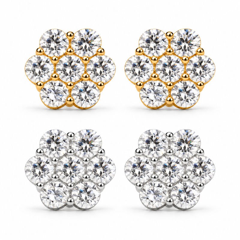Cluster earrings - available color options